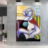 Hand Painted Oil Painting Pablo Picasso the Original Painting A woman who reads Living Room Hallway Bedroom Luxurious Decorative Painting